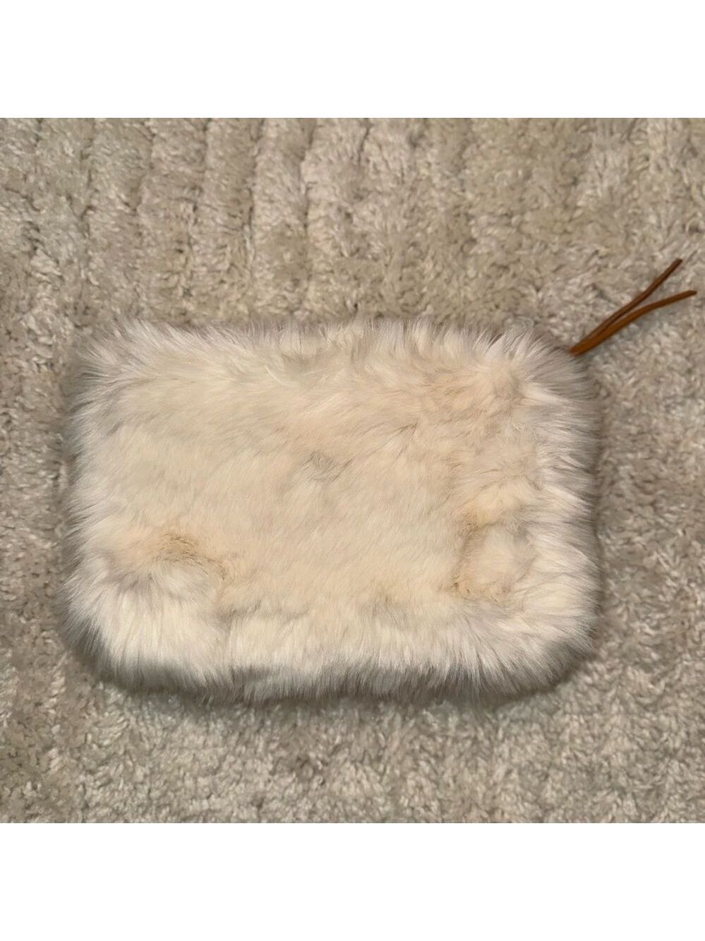 Nordstrom Faux Fur Pouch Ivory - Picture 2 of 8